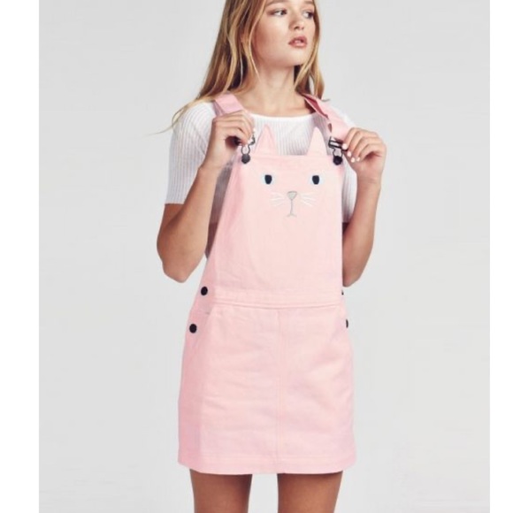 Lazy Oaf Dresses & Skirts - Lazy Oaf Cat Pinafore Dress